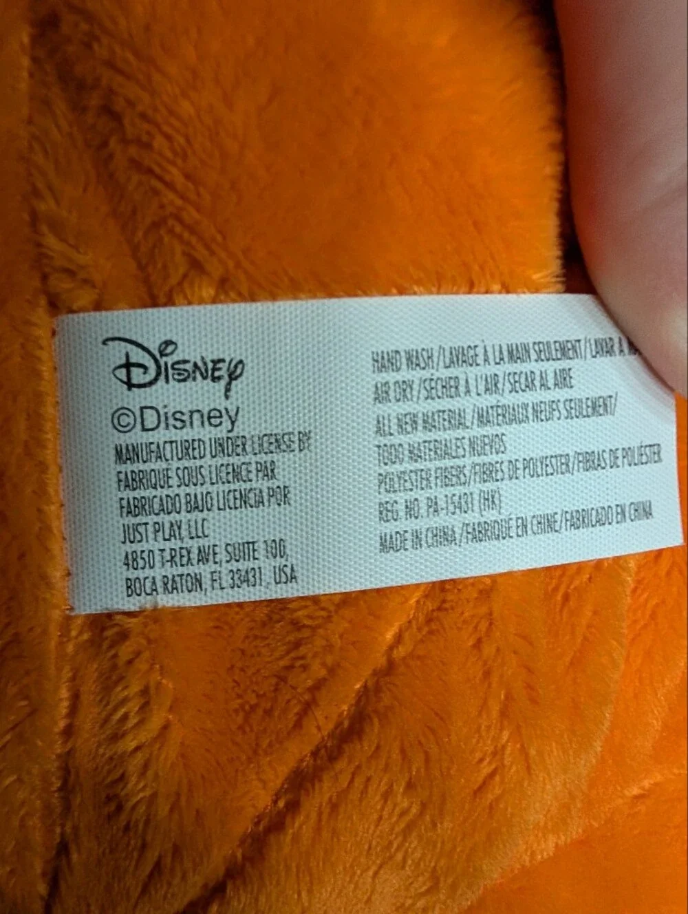 Disney plush pumpkin